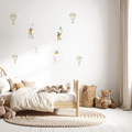 Heißluftballon & Wildtiere Wandtattoo | Kinderzimmer Nilso