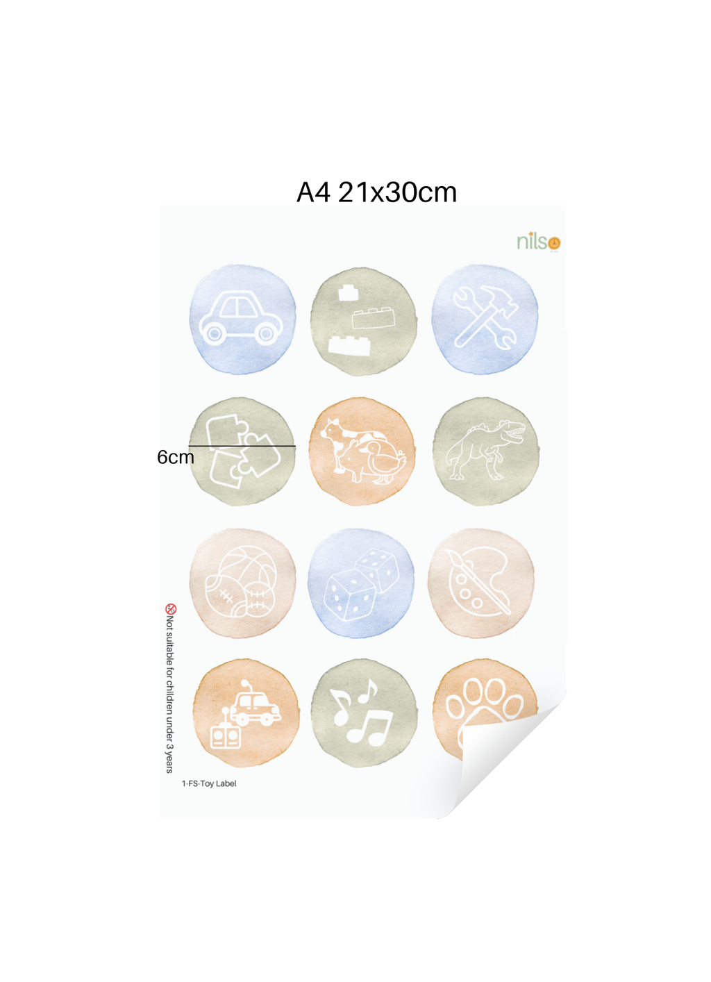 Spielzeug Wandsticker Set  | Kinderzimmer Nilso