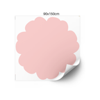 Großflächiges Blumen-Wandtattoo Set in Rosa fürs Kinderzimmer, zarte Pfingstrosen in Aquarell-Optik, matte Textil-Struktur in Tapetenoptik, PVC-frei & EU-Produktion.