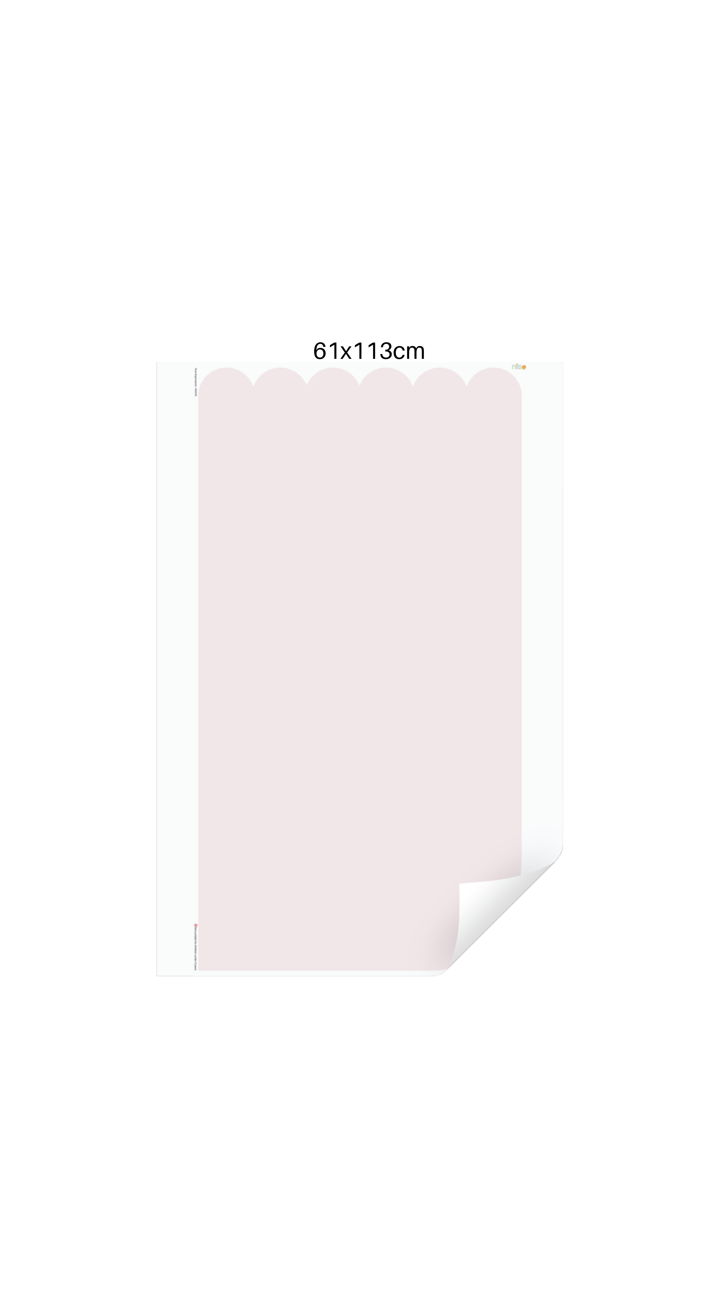 Elegantes Muschelmuster Wandtattoo in Blush Rosa fürs Kinderzimmer, hochwertige Tapetenoptik durch mattes Textil-Gewebe, modernes Boho-Design, PVC-frei.